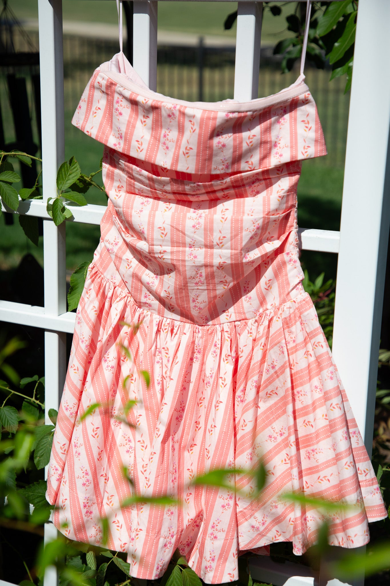 Take Me Back Floral Print Mini Tube Dress - Coral