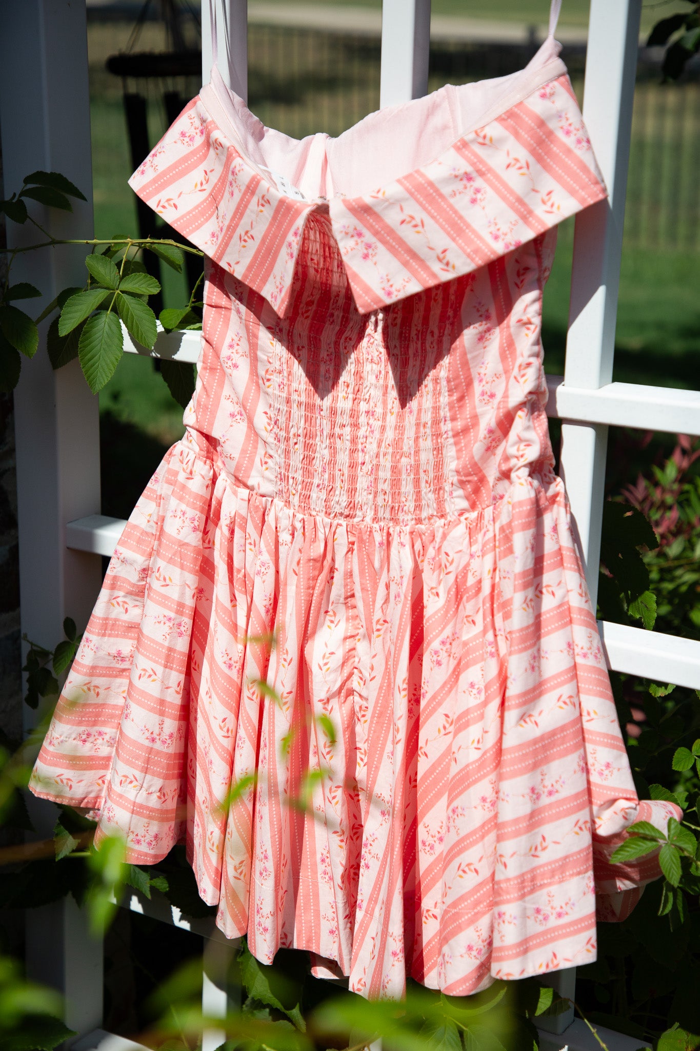 Take Me Back Floral Print Mini Tube Dress - Coral