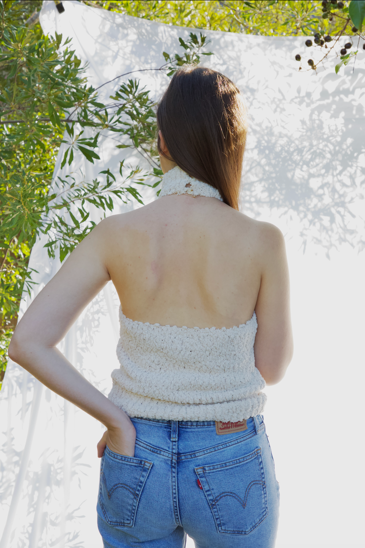 Girl Next Door Open Back Halter Top