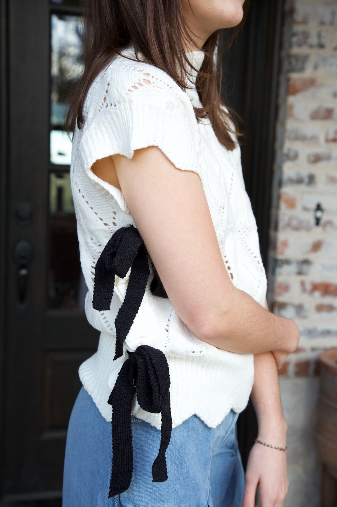 Millie Sleeveless Bow Sweater