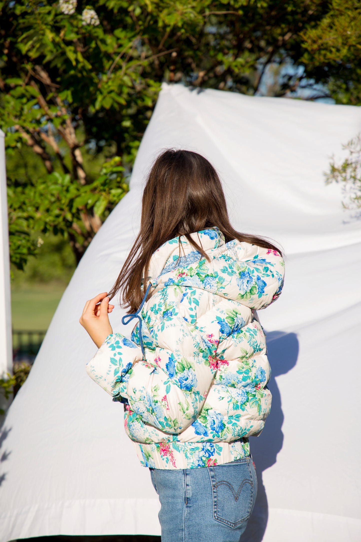 Madison Floral Hooded Puffer Jacket