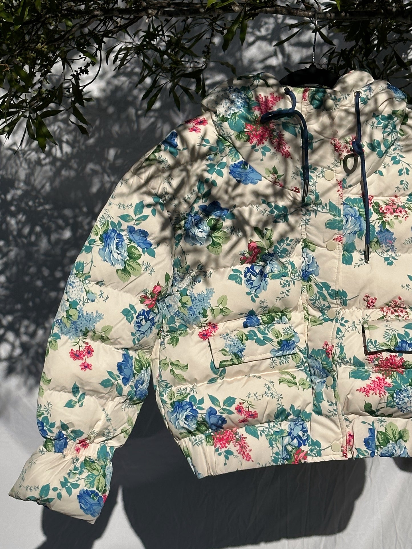 Madison Floral Hooded Puffer Jacket